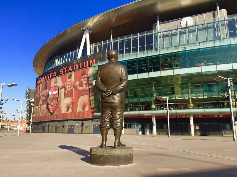 Herbert Chapman's statue outside the Emirates Stadium